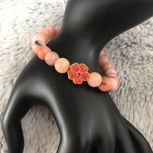 Peach Clover Jade Bracelet